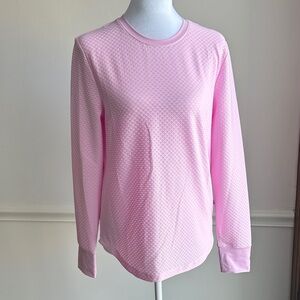 Addison Bay Active Mesh Palmetto Long Sleeve Tee Pink Small NWOT